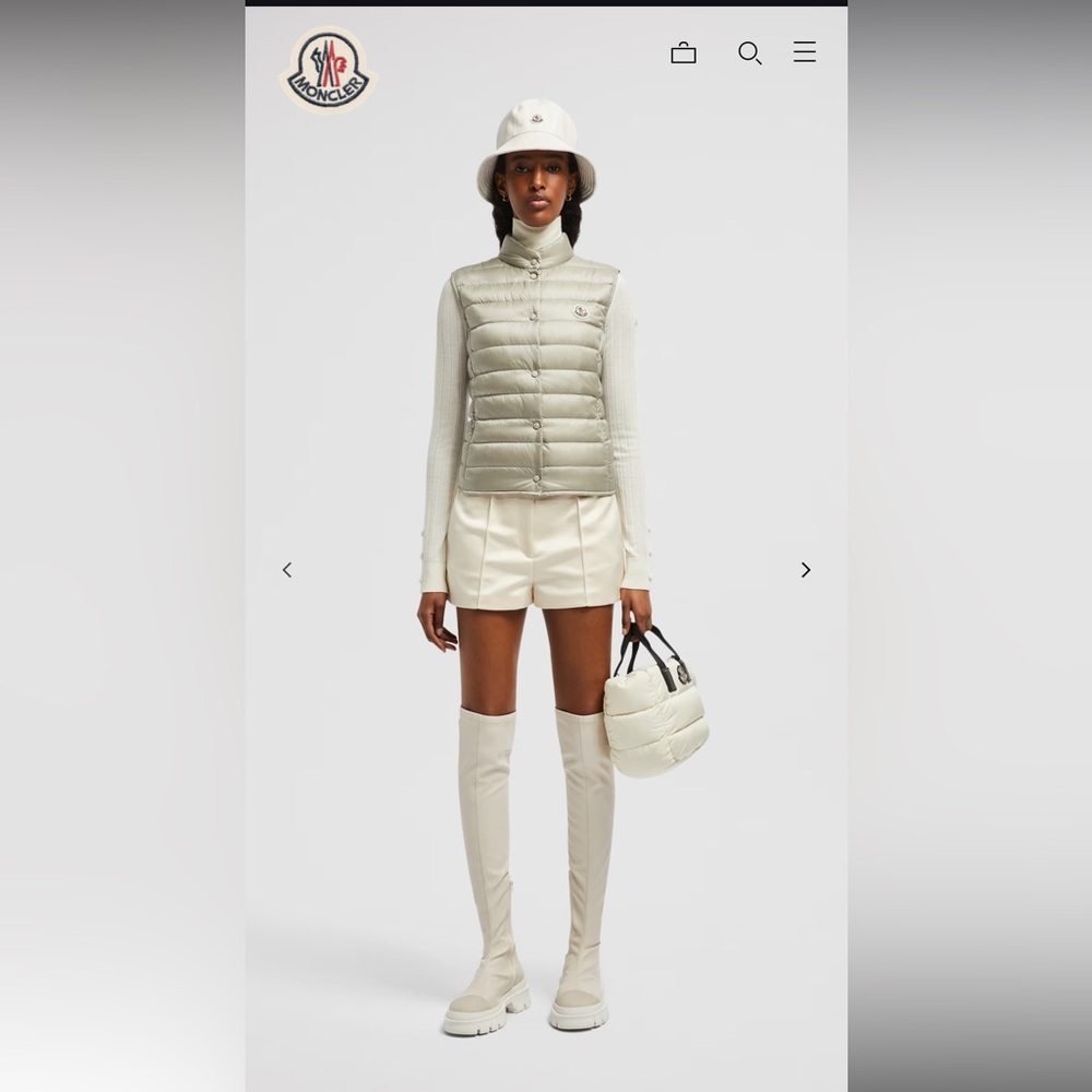 Moncler Liane quilted shell down vest in white - Picture 11 of 12